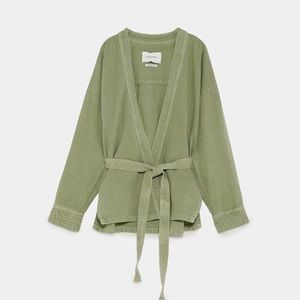 Zara Faded Belted Kimono